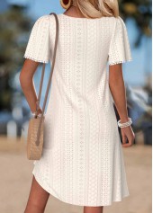 Beige Short Tummy Coverage Square Neck Dress | thumb picture 