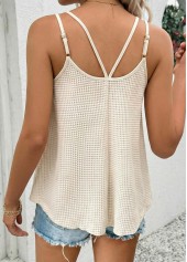 Beige Tummy Coverage Strappy Scoop Neck Camisole Top | thumb picture 