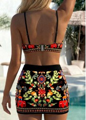 Black High Waisted Tribal Print Bikini Set | thumb picture 