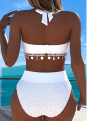 Raw White Mid Waisted Wrap Bikini Set | thumb picture 