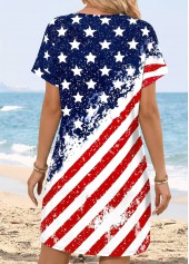 American Flag Multi Color Short Tummy Coverage Dress | thumb picture 