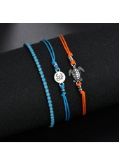 Mint Green Turtle Alloy Anklet Set | thumb picture 
