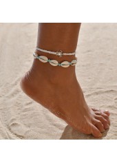 Mint Green Turtle Alloy Detail Anklets