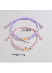 Light Purple Flower Adjustable Anklet Set | thumb picture 