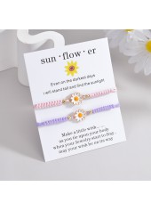 Light Purple Flower Adjustable Anklet Set | thumb picture 