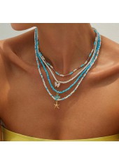 Mint Green Butterfly Beaded Alloy Necklaces