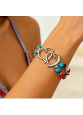 Mint Green Heart Design Alloy Bracelet