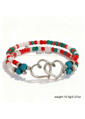 Mint Green Heart Design Alloy Bracelet | thumb picture 