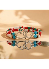 Mint Green Heart Design Alloy Bracelet | thumb picture 