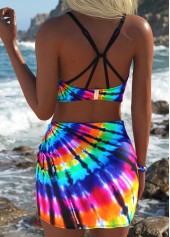 Multi Color Mid Waisted Three-piece Bikini Set | thumb picture 