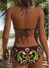 Black Low Waisted Two-piece Tribal Print Bikini Set | thumb picture 