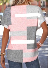 Plus Size Light Pink Tummy Coverage T Shirt | thumb picture 