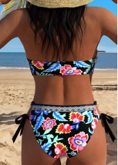 Multi Color Low Waisted Patchwork Floral Print Bikini Set | thumb picture 