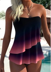 Multi Color Layered Ombre Tankini Top-No Bottom | thumb picture 
