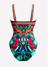 Multi Color Grommet Leopard One Piece Swimwear and Sarong | thumb picture 