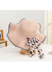 Dusty Pink Color Plants Print Hat