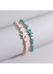 Mint Green Color Polyresin Detail Anklets | thumb picture 