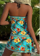 Multi Color Mid Waisted Floral Print Tankini Set | thumb picture 