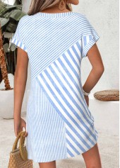 Light Blue Geometric Print Short Tummy Coverage Dress | thumb picture 