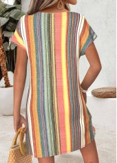 Multi Color Short Tummy Coverage Split Neck Dress | thumb picture 