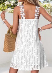 White Short Layered Sleeveless Round Neck Dress | thumb picture 