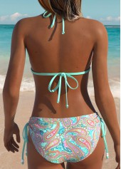 Mint Green Low Waisted Two-piece Tribal Print Bikini Set | thumb picture 