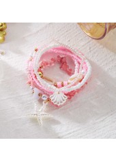 Pink Color Shell Alloy Detail Bracelets | thumb picture 
