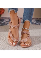 Light Pink Rubber Open Toe Falt