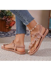 Light Pink Rubber Open Toe Falt | thumb picture 