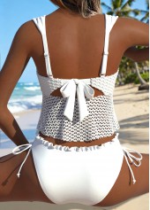 White Mid Waisted Frill Tankini Set | thumb picture 