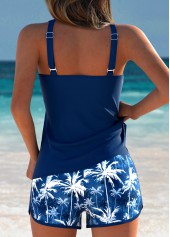 Dark Blue Mid Waisted Pocket Tankini Set | thumb picture 