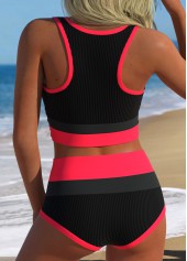 Black High Waisted Layered Bikini Set | thumb picture 