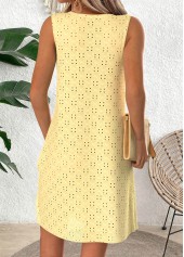 Yellow Short Tummy Coverage Sleeveless V Neck Dress | thumb picture 