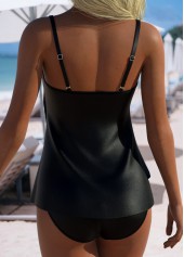 Black Mid Waisted Layered Tankini Set | thumb picture 