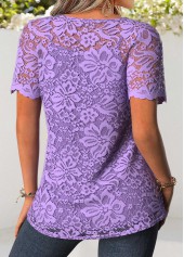 Purple Two-piece Short Sleeve Cardigan and Tank Top | thumb picture 