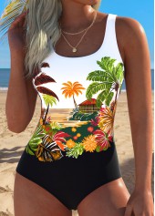 Multi Color Wrap Striped One Piece Swimwear