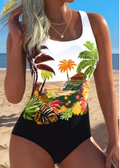 Multi Color Wrap Striped One Piece Swimwear | thumb picture 