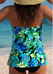 Multi Color Mid Waisted Cross Hem Tankini Set | thumb picture 