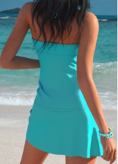 Blue Mid Waisted Floral Print Tankini Set | thumb picture 