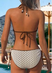 Light Coffee Mid Waisted Two-piece Bikini Set | thumb picture 