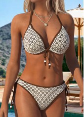 Light Coffee Mid Waisted Two-piece Bikini Set | thumb picture 