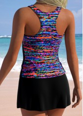 Black Mid Waisted Ruched/shirred Ombre Tankini Set | thumb picture 