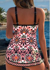 Blue Fake 2in1 Floral Print One Piece Swimdress | thumb picture 