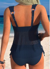Navy Mid Waisted Pendant Tankini Set | thumb picture 