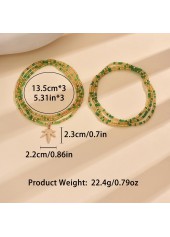 Green Color Seed Beads Detail Anklets | thumb picture 