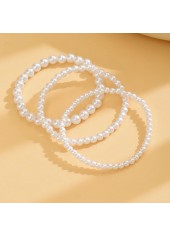 White Color Round Pearl Detail Anklets | thumb picture 