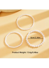 White Color Round Pearl Detail Anklets | thumb picture 