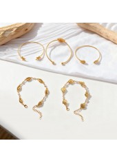 Golden Color Shell Iron Detail Bangles | thumb picture 