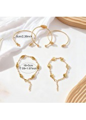 Golden Color Shell Iron Detail Bangles | thumb picture 