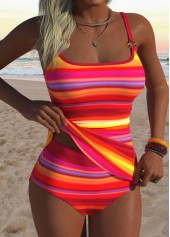 Black Mid Waisted Wrap Tankini Set | thumb picture 